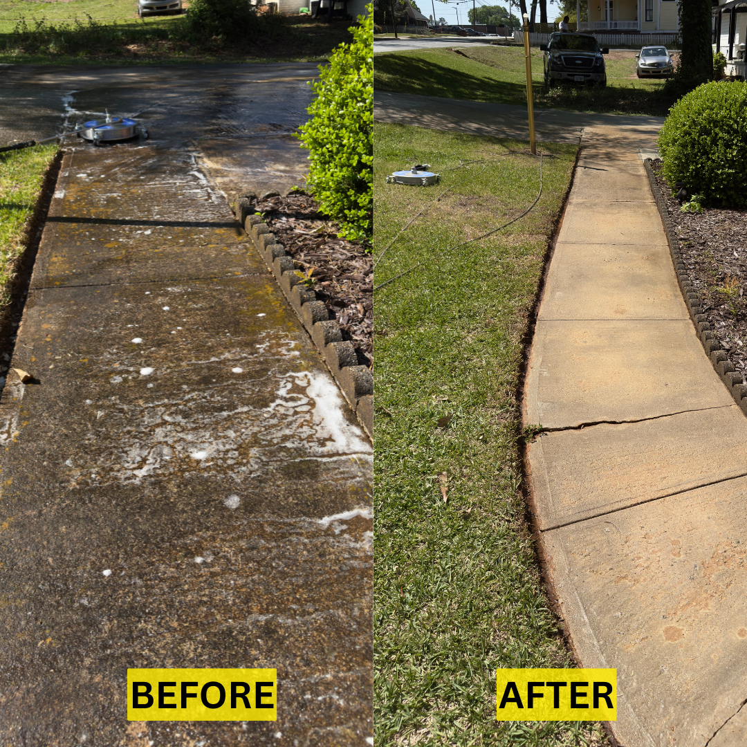 Sidewalk and walkway pressure washing Lake Oconee GA